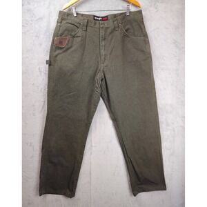 Wrangler Riggs Workwear Men's 38x32 Olive Green Ranger Carpenter Pants Ripstop